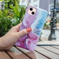 thumbnail image 3 of Dteck Case Compatible for iPhone 13 6.1 inch,Shockproof Flexible Soft Rubber Silicone TPU Stylish Marble Pattern Slim Cover. For iPhone 13,D, 3 of 5