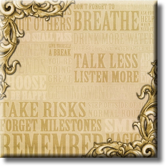 Motivational Message Life Quotes Picture on Stretched Canvas, Wall Art Dcor, Ready to Hang