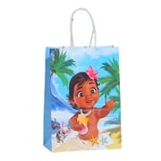 16 Pcs Moana Party Gift Bags, Birthday party bags, Cartoon candy bags, Party Decoration Supplies（8.26"×5.9"×3.15"）