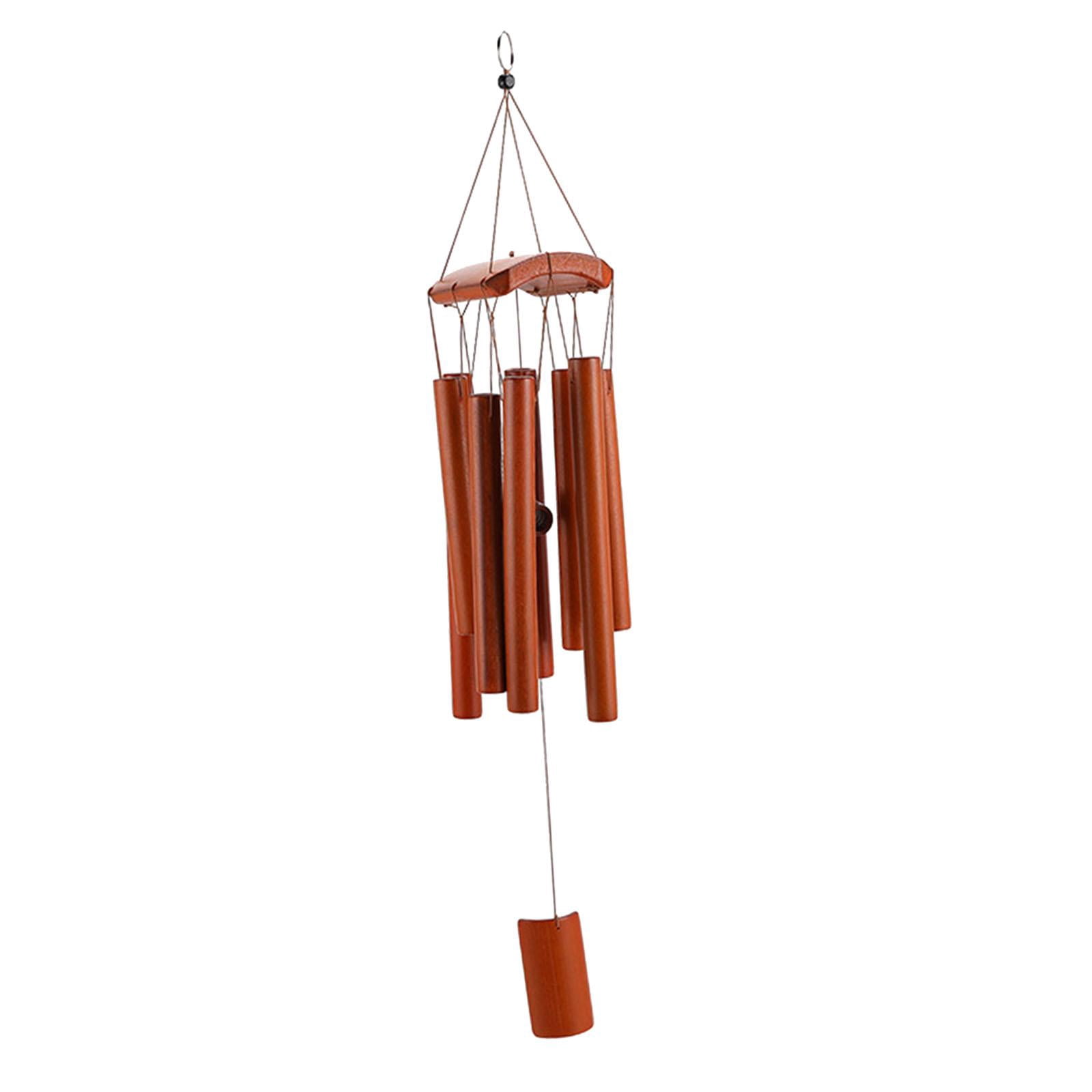 Colaxi Bamboo Chime Wooden Wind Chime Modern Bless Hanging Crafts Garden Wind Chime Wind Bell for Yard Room Outside Home Decor Porch