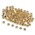 thumbnail image 4 of jifeng 100pcs Acrylic Flatback Sew On Rhinestones DIY Crafts Handicrafts 6mm Gold, 4 of 9
