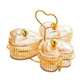 thumbnail image 1 of Bandejas divididas placas de bocadillos en forma de corazón bandejas decorativas de condimentos nueces para servir platos para disfrutar de frutas de Naranja 3 tazones, 1 of 8