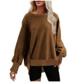 thumbnail image 4 of Womens Sweatshirts No Hood Petite,Long Sleeve Shirts for Women Plus Size,Women's Crewneck Sweatshirts Striped Casual Loose Long Sleeve Pullover Tops Shirts, 4 of 7