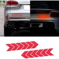 thumbnail image 1 of Universal Car Reflective Sticker Super Reflective Bumper Body Side Stickers Arrow Anti-Collision Strips Warning Reflective Stickers, Motorcycles, Bike(12pc Red), 1 of 4