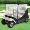 WATERPROOF SUPERIOR BLACK AND TRANSPARENT GOLF CART COVER COVERS ENCLOSURE CLUB CAR, EZGO, YAMAHA, FITS MOST TWO-PERSON GOLF CARTS