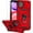 Red with camera cover Military-Grade 2nd gen, variant on for iPhone 11 Case with Camera Lens Cover HD Screen Protector, Dual Layer [15 FT Military Grade Drop Protection] Magnetic Ring Holder Kickstand Protective Phone Case for iPhone 11 6.1 inch (Silver)
