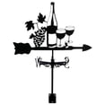thumbnail image 4 of Almencla Metal Wind Vane Wind Direction Indicator Farm Barn Garage Weather Vane Mount with Cups 34cm, 4 of 8