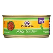 Angle View: Wellness Pet Products Cat Food - Turkey Recipe - Case of 24 - 5.5 oz.