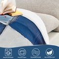 thumbnail image 4 of Yayeee Throw Blanket for Couch Soft Warm 50" x 60" Sofa Chair Bed Decoration, Blue and Gray Plaid Pattern, 4 of 7