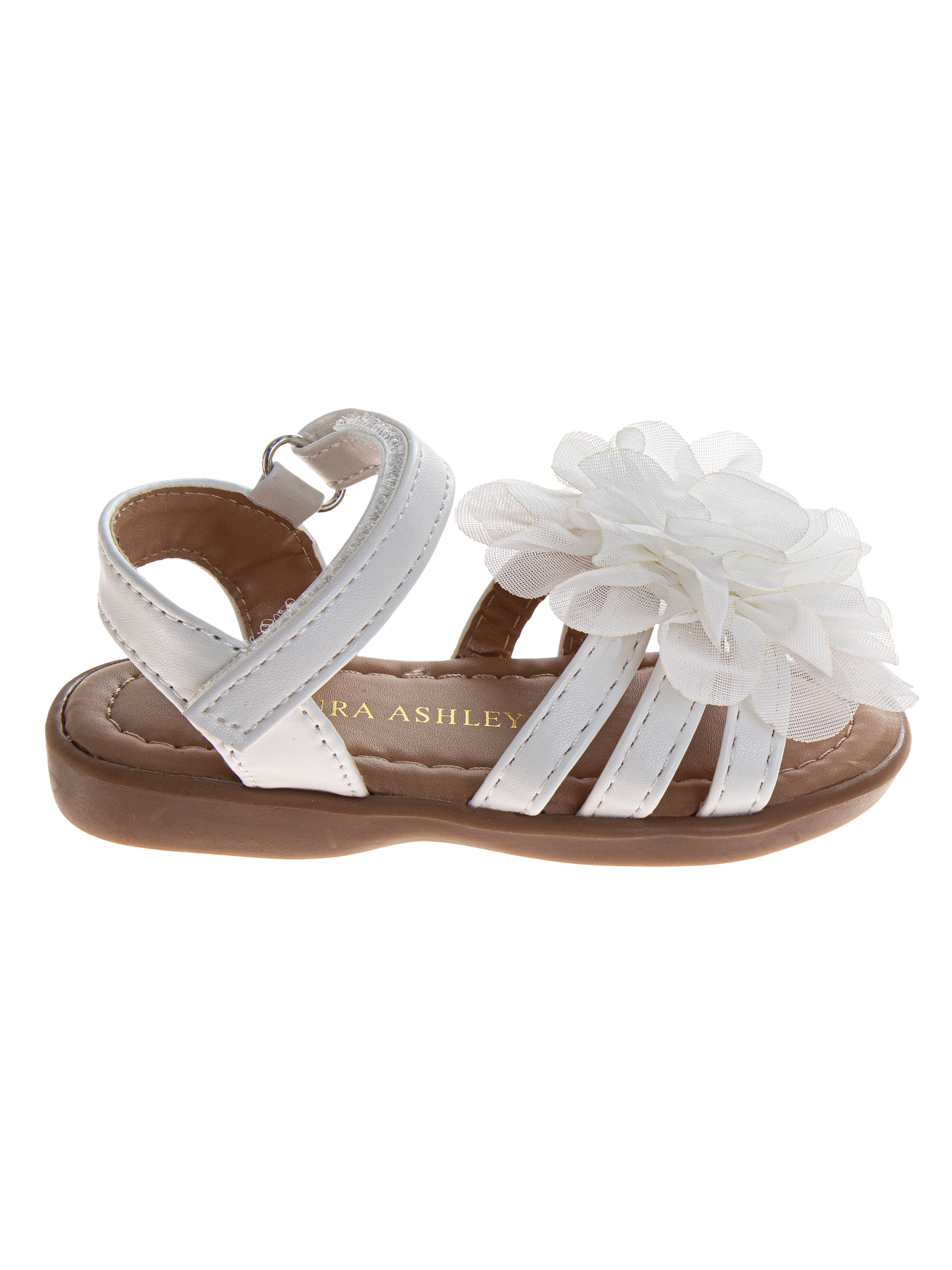 Laura Ashley Toddler and Little Girls Tulle Flower Sandals