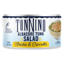Tonnino Premium Albacore Tuna Salad with Pasta and Carrots, 8oz, Wild Caught, Ready To Eat