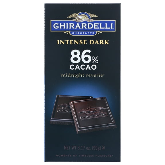 Pack of 12, Ghirardelli Intense Dark Midnight Reverie Chocolate Bar, 3.17 oz