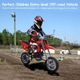 thumbnail image 6 of Queroig 49cc 2-Stroke Kids Dirt Bike, Gas Power Motocross, Beach Off Road Mini Motorcycle, Children Pocket Motorbike with Disc Brakes, 6 of 8