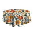 thumbnail image 5 of Pioneer Flower Round Tablecloth 60" X 60",Wrinkle Wipeable Table Cloth for Kitchen Dining Room Picnic Patio Party, 5 of 6