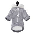 thumbnail image 3 of Xmarks Cozy Windproof Winter Dog Jacket, Thick Warm Coat Reflective Vest Clothes for Puppy Small Medium Dogs Gray M, 3 of 10