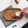 thumbnail image 3 of Wooden Small Tray Wooden Plate Oval Tray Tableware Solid Wood Dim Plate Afternoon Tea Dish, 3 of 5