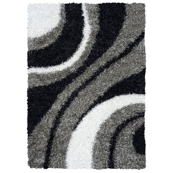 Kempton 6' x 9' Stripe Multi/Ivory Tufted Area Rug