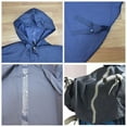thumbnail image 3 of Transemion Poncho de Pluie Imperméable avec Bande Réfléchissante pour Utilisateurs de Fauteuil Roulant, Coussin Frontal Transparent, Imperméable Bleu 1Ensemble, 3 of 6