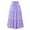 Light Purple, variant on WTOBBY Women's Solid Color Floral Print Maxi Skirt Elastic Waist Drawstring Waist Casual Summer Long Skirt Lightweight Lace Trim Boho Beach Skirt with Flowy Silhouette,Yellow XL