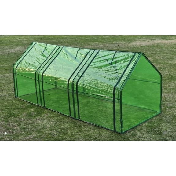 vidaXL Greenhouse Green Tough powder-coated steel frame, PVC cover Medium