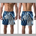 thumbnail image 3 of luoweisi Men's Beach Shorts Quick Dry Swim Trunks with Mesh Lining Zebra 2XL, 3 of 5