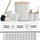 thumbnail image 3 of Juego de accesorios de baño Clara Clark, 25 piezas, con bandeja de ducha, color blanco, 3 of 9