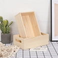 Book Storage Containers Large Open Top Desktop Organizer Solid Wood