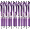 thumbnail image 1 of fafa-EnerGel Retractable Liquid Gel Rollerball, 0.7mm Medium Point, Violet Ink, Box of 12, 1 of 4