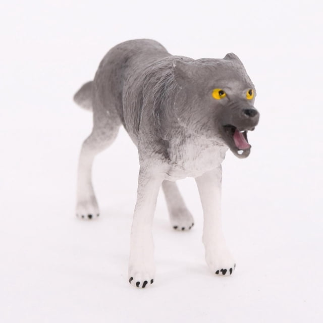 Simulación Wolf Figurines Zoo Miniatura Wolves BPA Modelo PlaySet Coleccionables 3-8 , Yotijar Figuras de lobo