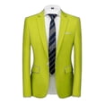 thumbnail image 2 of Men's 3 Pieces Elegant Solid One Button Slim Fit Suit Sets-b, 2 of 5