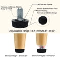 thumbnail image 4 of Uxcell 12pcs M8 x 10 x 30mm Atornillable Pies Niveladores de Muebles Ajustables Cubierta de Suelo, 4 of 7