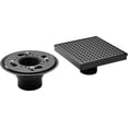 thumbnail image 5 of HEATGENE 4-Inches Square Shower Drain with Flat Cover, Stainless Steel Shower Floor Drain with Removable Square Pattern Grate, Floor Shower Drain with Hair Strainer, Matte Black, 5 of 8