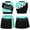 Blue Green, variant on School Girls Cheerleading Team Uniform Dance Outfit Cheer Leader Pleated Skirt Set Purple 16