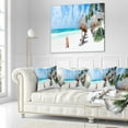 thumbnail image 2 of Designart Caribbean Coast in Tulum Mexico - Modern Seascape Throw Pillow - 18x18, 2 of 4