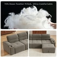 thumbnail image 3 of Kosynda 105"W Modular Sectional Sofa with Down Feather Filled and Adjustable Backrest, L-shaped Sectional Couch with Storage Ottoman and Cup Holders for Living Room, Brown, 3 of 15