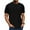 Black, variant on hoksml Men's Leisure Texture T-Shirts Solid Color Elasticity Short Sleeved Round Neck Shirts Casual Loose Athletic Running Gym Workou Tee Tops