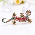 thumbnail image 2 of Broche de personalidad Vintage, aleación tachonada con diamantes, lagarto, gecko, serpiente de cuatro patas tachonada con broche de diamantes, 2 of 5