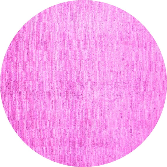 Ahgly Company Indoor Round Abstract Pink Contemporary Area Rugs, 4' Round