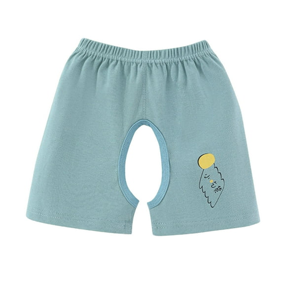 Toddler Boys Summer Outdoor Pants Elastic Waist Open Crotch Breathable Clothes Size 18-24 Months