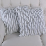 Serenta Feathery Faux Fur 2 Piece Pillow Shell Set