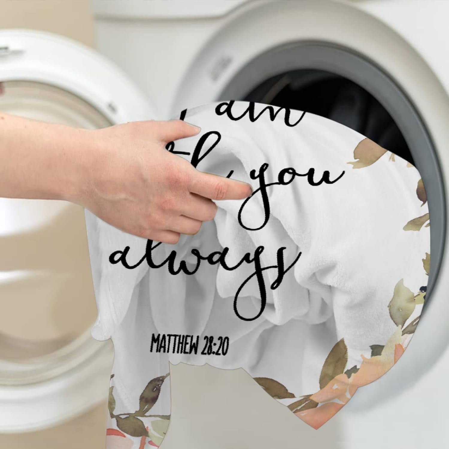 Bible Verse Blanket - I Am with You Always Throw Blanket - Plush Fluffy Warm Prayer Blanket with Scripture for Couch Sofa Bed - Scripture Blanket Home Decor - 40"x50" Christian Gifts for Women