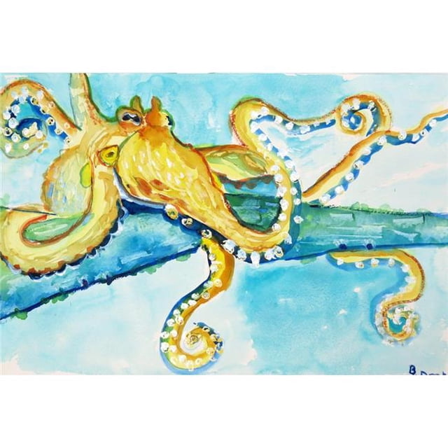Betsy Drake DM547 18 x 26 in. Gold Octopus Door Mat