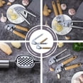 thumbnail image 2 of 2pcs Manual Garlic Press Wood Handle Garlic Crusher for Kitchen Restaurant, 2 of 6