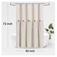 thumbnail image 6 of Farmhouse Shower Curtain, Linen and Cotton Woven Fabric, Rustic Style Brown Striped, 72" L x 60" W, Perfect for Country Bathroom Decor, 6 of 7