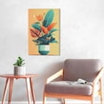 thumbnail image 6 of 16x24 inch Canvas Picture Paradise Bird Flower Potted Plant,Home Room Decor Study Accessory,Indoor Bathroom,Office,Lounge Painting Wall Art Decor Poster,Gift For Flower & Potted Plant Lovers, 6 of 6