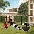 thumbnail image 4 of 8-panel folding indoor/outdoor pet exercise fence, 24-pulgada height - heavy-duty pet fence enclosure para rv camping, yard, y garden, 4 of 7