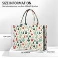 thumbnail image 3 of Large Capacity Tote Bag,Beige Christmas Tree Pattern Handbag Fashion Luxury Tote Bag,15.7"x13"x 5.1" Inches,Laptop Compatible, 3 of 6