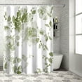 thumbnail image 2 of Shower Curtain Sage Green Watercolor Shower Curtains for Bathroom Decor Flower Floral Leaves Shower Curtain Sets with Hooks Waterproof Fabric Bath Curtain Extra Long 72" X 84", 2 of 2
