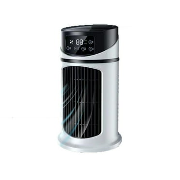 LYCAQL Portable Air Conditioner Cooling Fan Mini Rechargeable Personal Air Cooler Evaporative AC Unit Cordless Desktop Fan for Small Room Home Office White Clearance