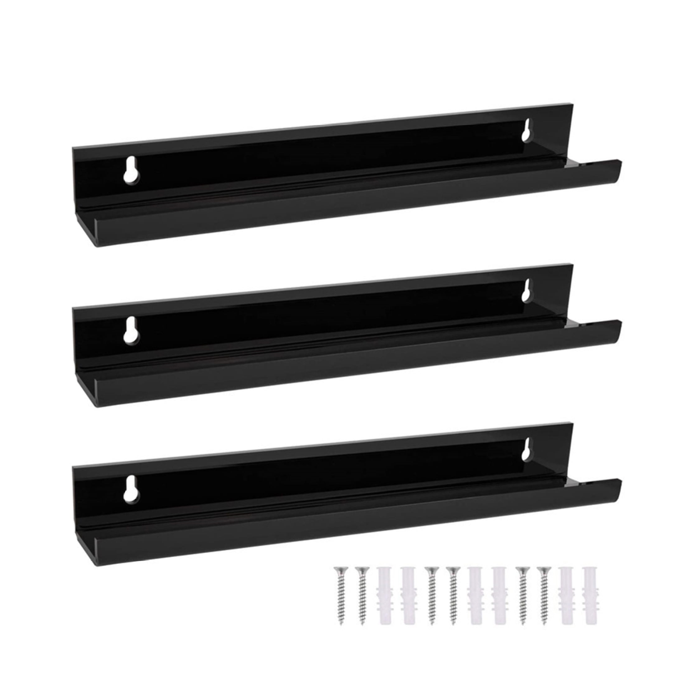 EUBUY 3PCS Vinyl Record Storage Shelves Wall Mount Vinyl Holder Rack